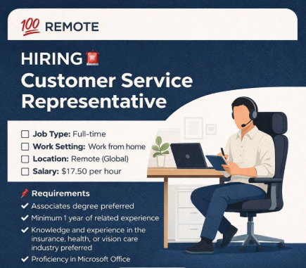 Remote Customer Service Representative Job: Salary: From $17 an hour